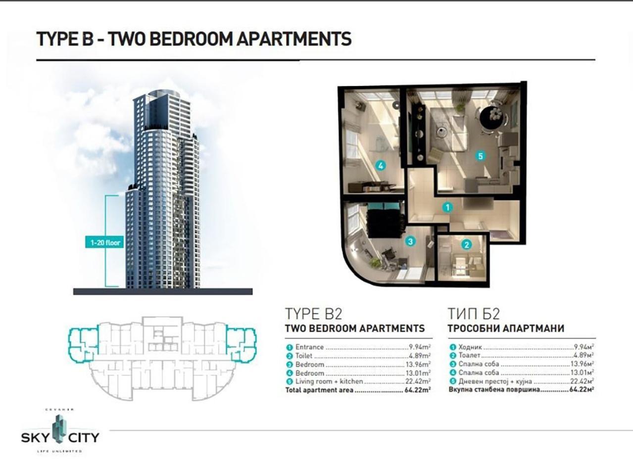 18th & 16h Floor Secure Luxury With Pool & Fitness Included In Price Apartman *